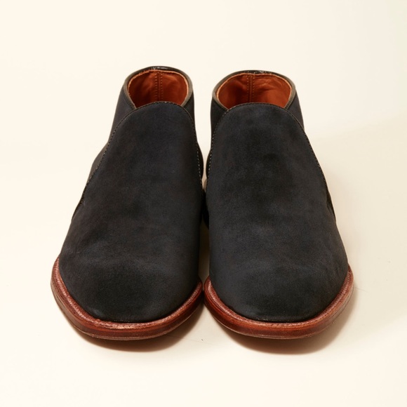 Alden Navy Suede Slip-On Chukka - Picture 4 of 13